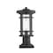 Z-Lite Jordan 1 Light Outdoor Pier Mounted Fixture, Black And Clear Seedy 570PHM-533PM-BK - alternate 1